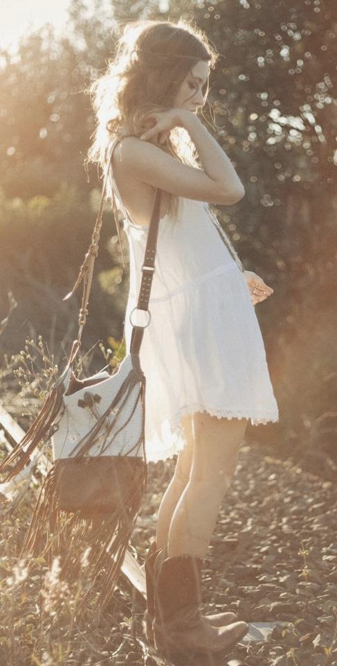 bohemian style with boots