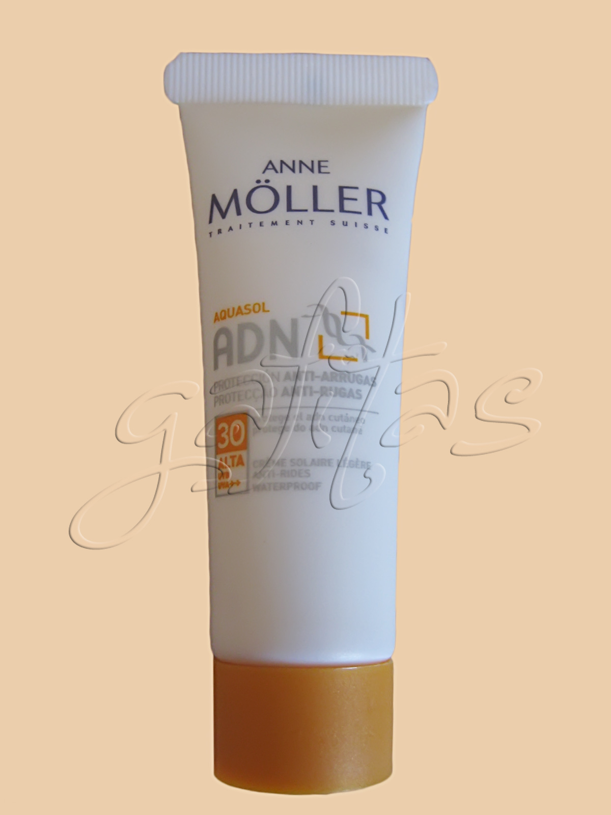 Gafitas: Anne Moller, aquasol ADN crème solaire légère anti-rides SPF30