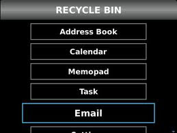 Recycle Bin application for BlackBerry