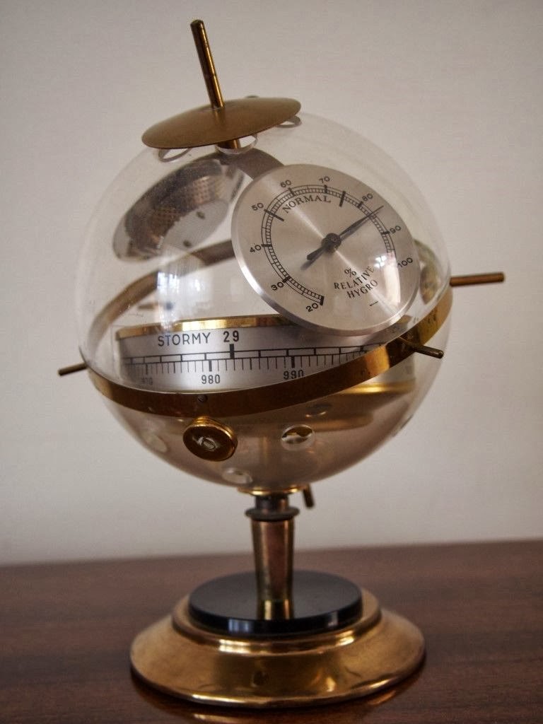 Cash5Gold VINTAGE Space Age GERMAN sputnik atomic BAROMETER