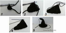 Free Halloween crochet patterns mini witches Hat and wig halloween crochet patterns free- funny halloween pictures-funny dog pictures