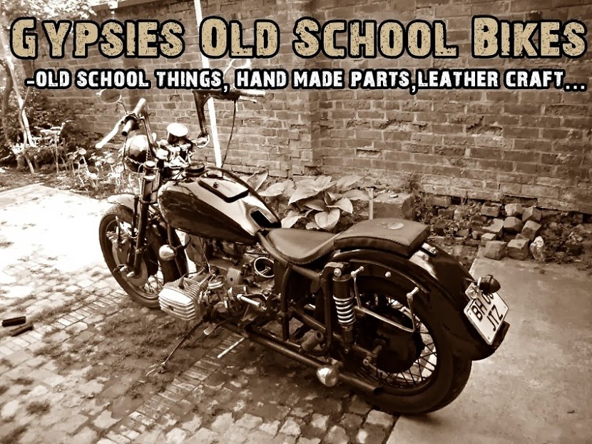 gypsies old school bikes things, hand made parts,leather craft..