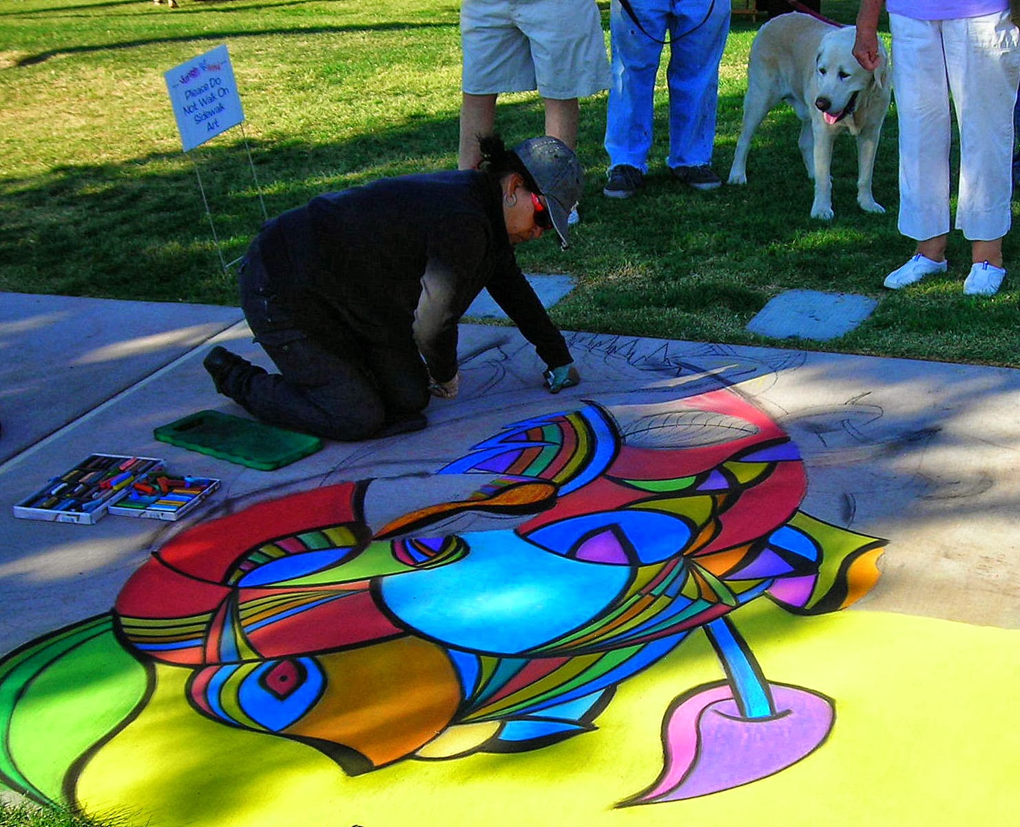 Vegas Girl Chalk Art Impermanence Epitomized