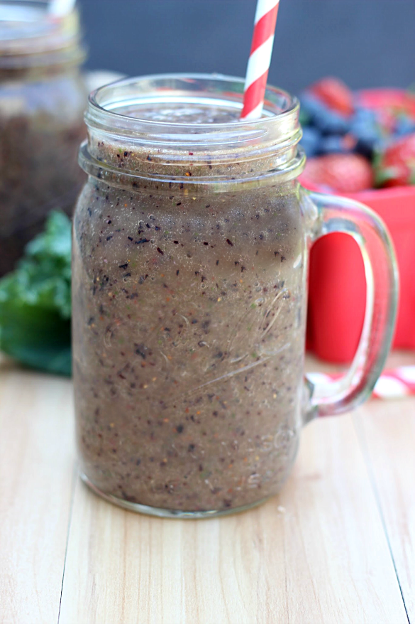 Blueberry Strawberry Kale Smoothie Whats Cooking Love?