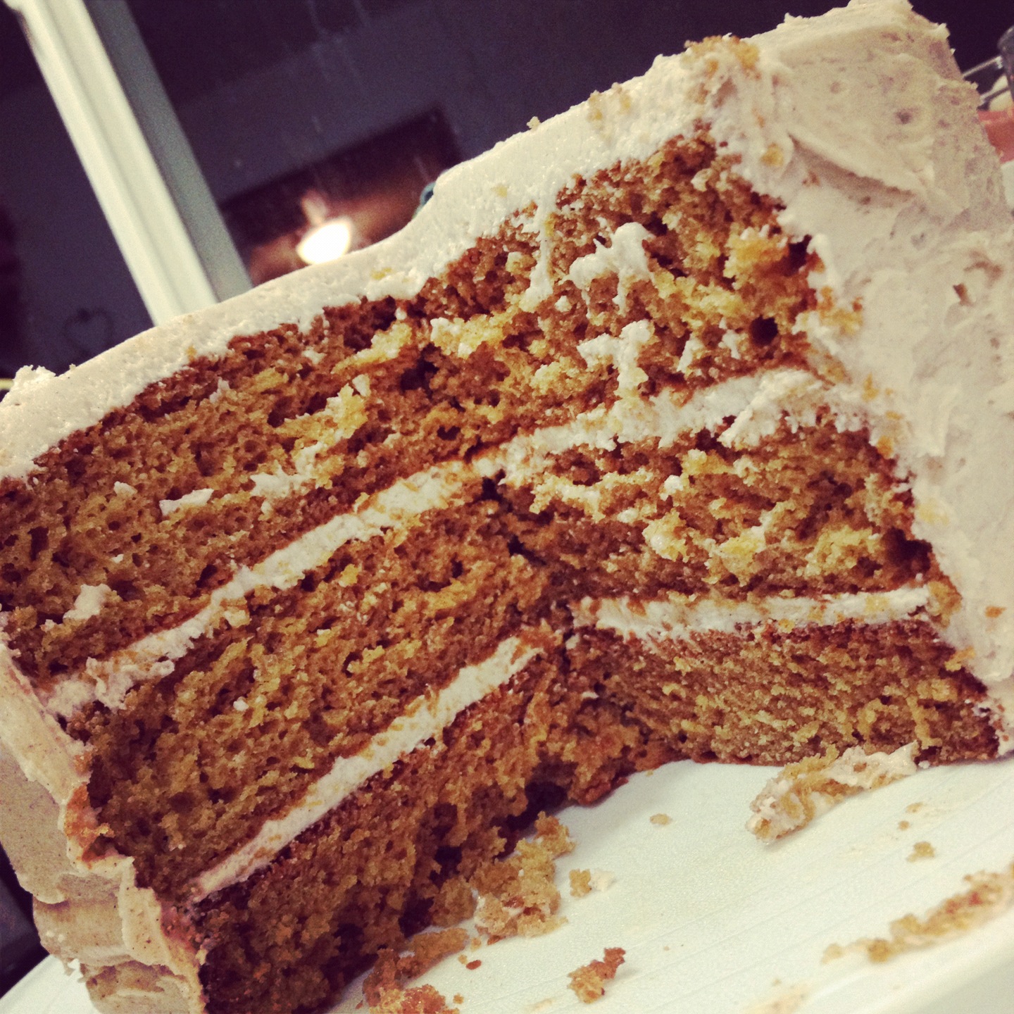 Schnitzel & Boo Recipe Caramel Apple Layer Cake with Apple Cider Frosting