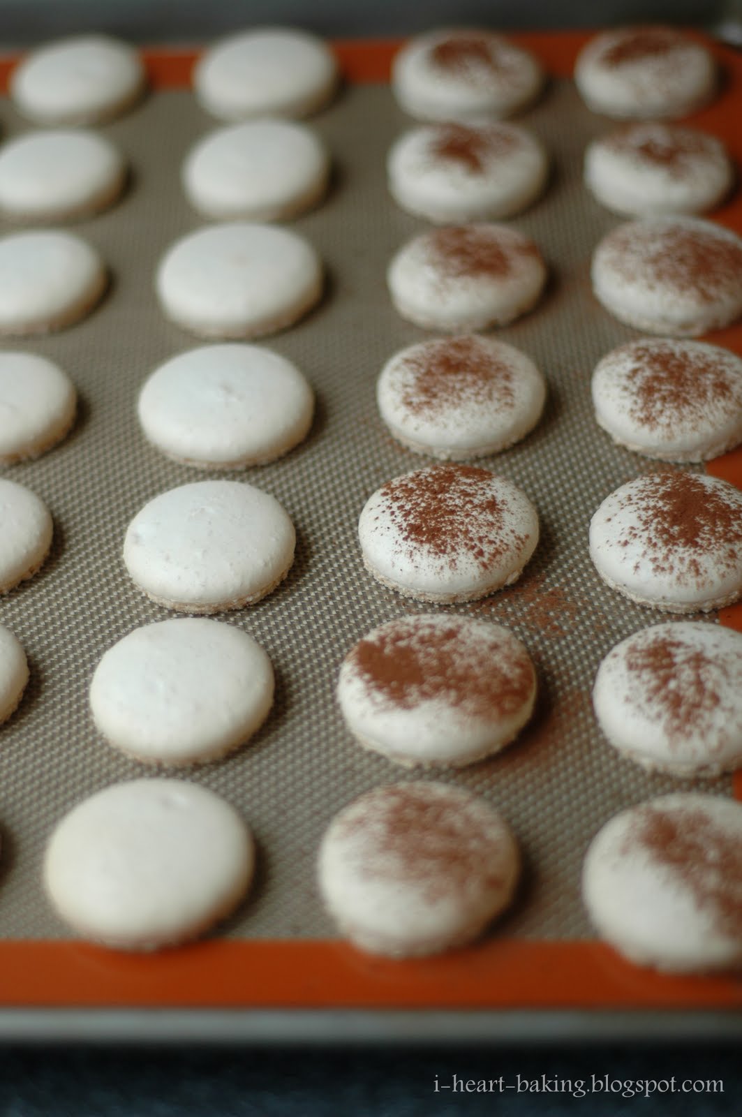 i heart baking! lemon cream cheese macarons, and whipped chocolate