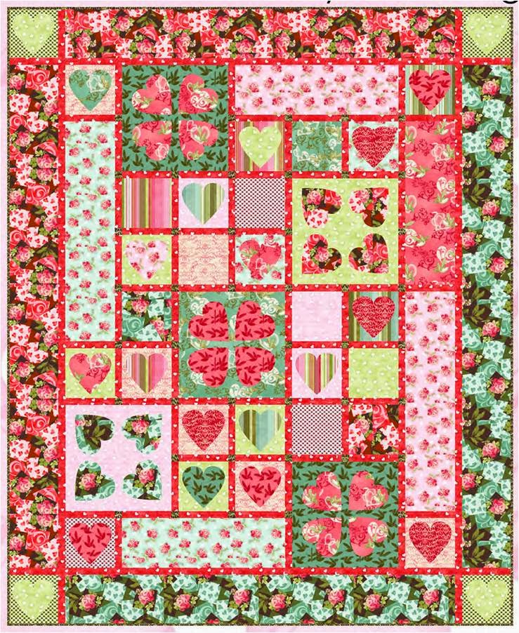 Quilt Inspiration: Free pattern day: Hearts and Valentines