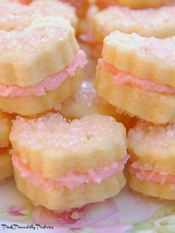 Pink Piccadilly Pastries Sparkling Raspberry Cream Wafers