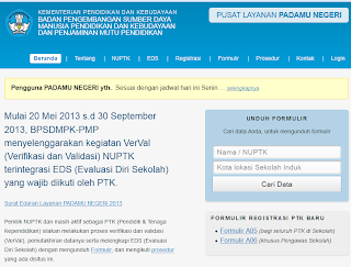 Data Ulang VerVal [Verifikasi dan Validasi] NUPTK 2013