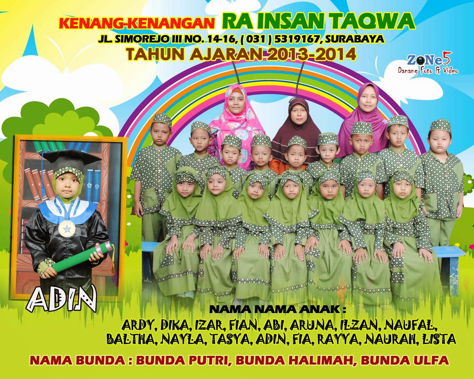 zone 5 foto & video: foto wisuda dan kenang-kenangan TK, sekolah mana