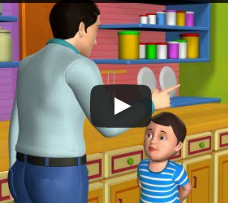 Children and Kids - Poems, Videos, Stories, Rhymes: Johny Johny Yes Papa  Poem - 3D Animation English Nursery rhyme