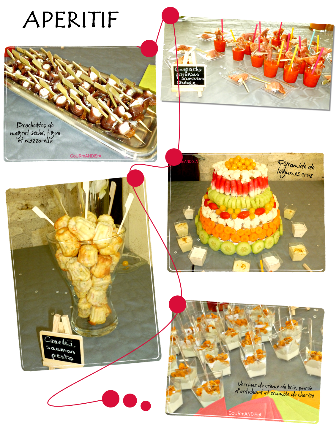 Buffet apéritif et repas d'anniversaire pour 50 personnes