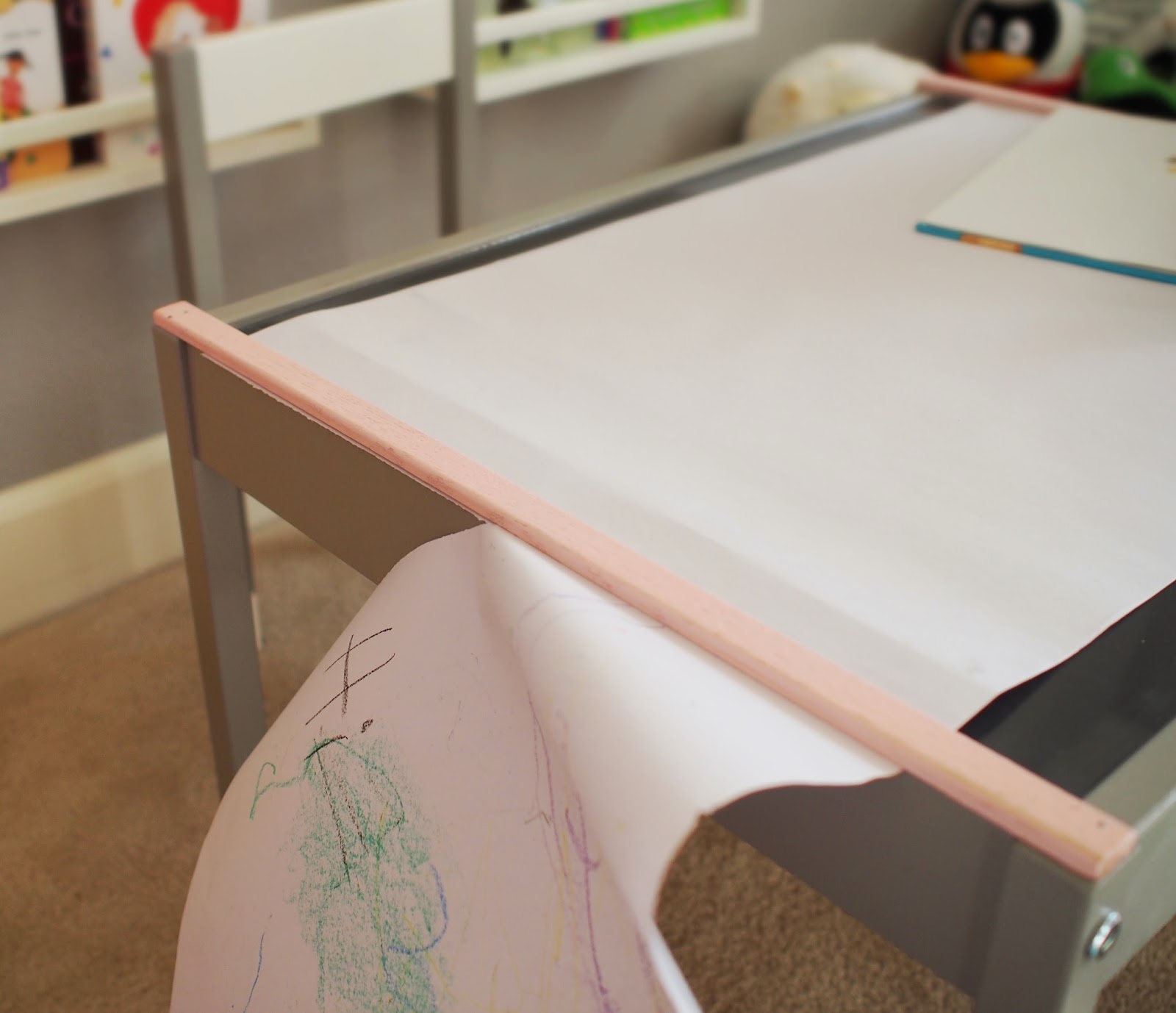children's table with paper roll ikea
