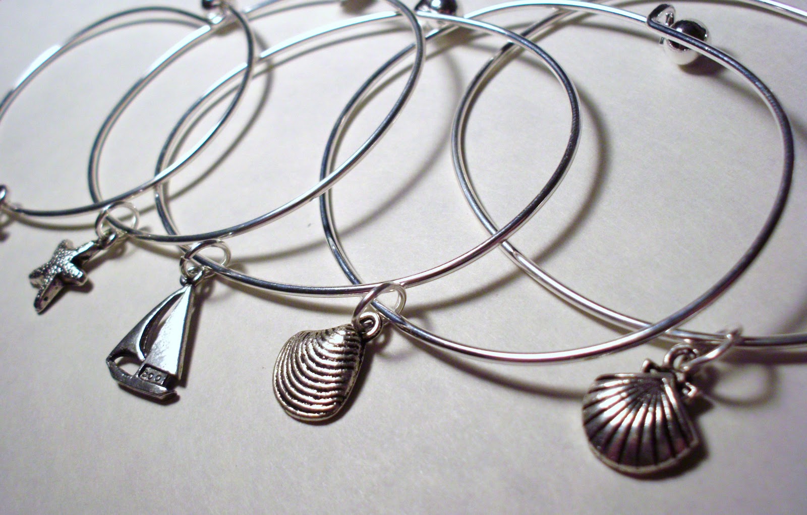 From the Ash Tree Meadow... Silver Bangle Charm Bracelets
