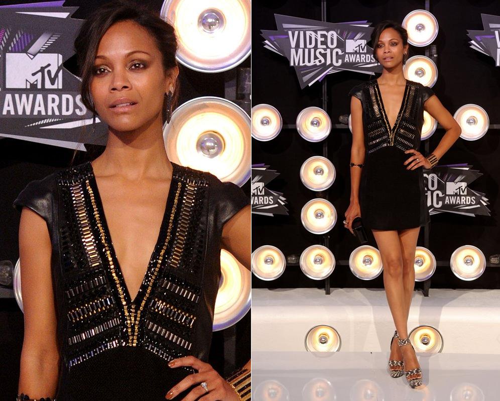 Zoe Saldana at the 2011 MTV Video Music Awards