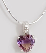 Heart shape Ametrine pendant in silver 950