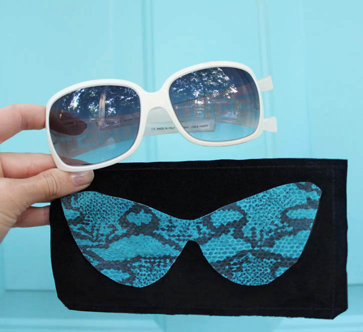 DIY Leather sunglasses case Gina Michele