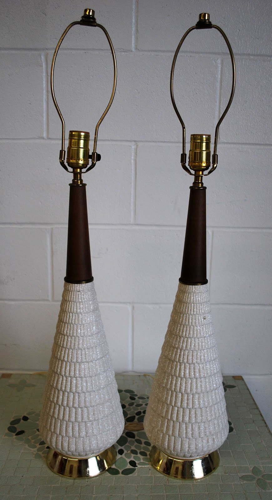 junk2funk Pair of Mid century Modern Table Lamps.