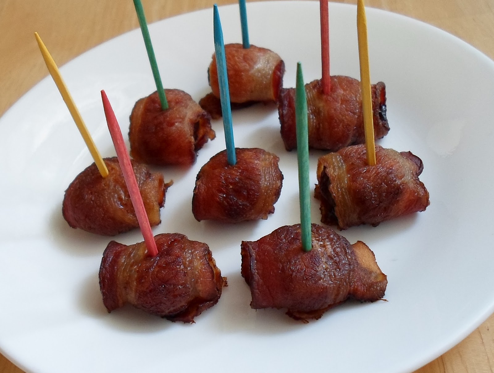 Happier Than A Pig In Mud Bacon Wrapped Water Chestnuts & Homemade