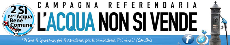 Vota SI perché l'acqua è un bene comune