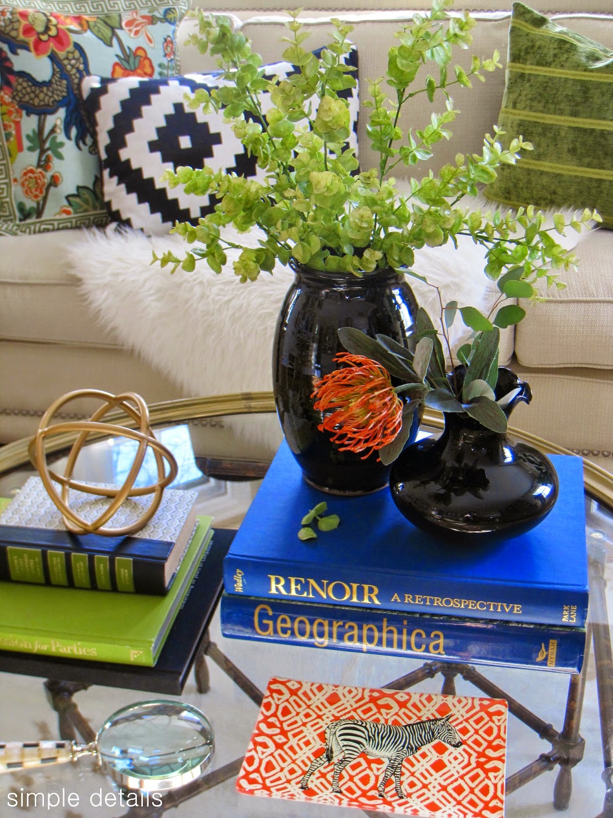 Simple Details: coffee table reveal and styling tips