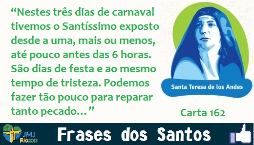 Santa Teresa Dos Andes Frases Dos Santos