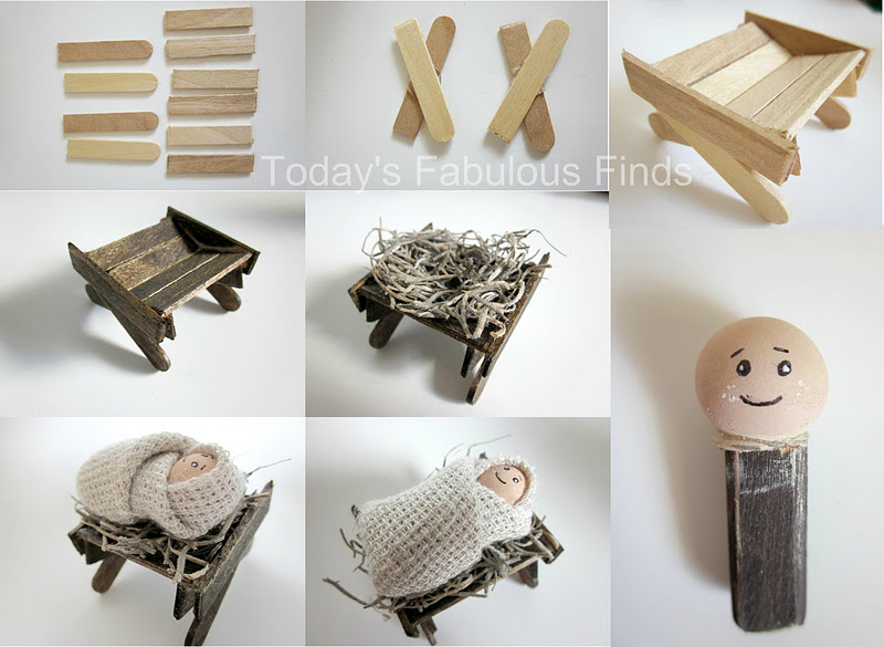 Today's Fabulous Finds Craft Stick and Clay Pot Children's Nativity Set {Tutorial}