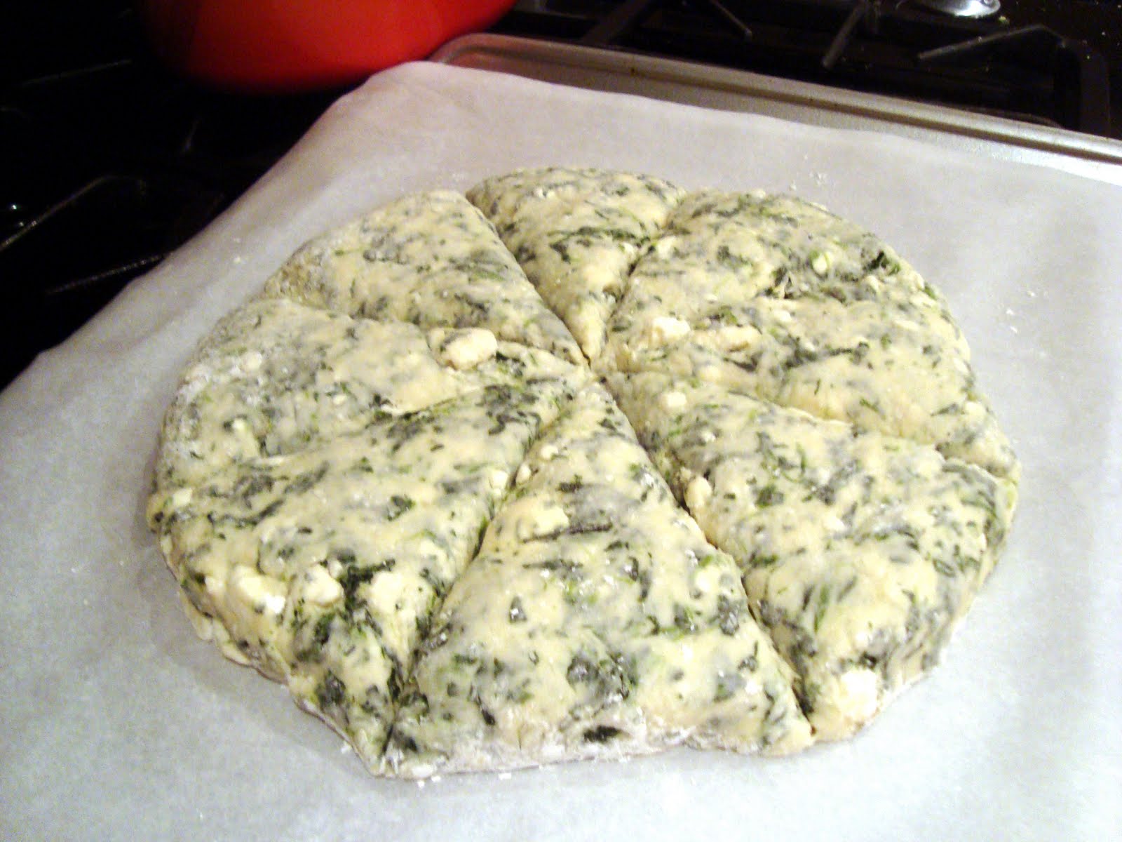 Headspace Spinach Feta Scones...Breakfast of Champions