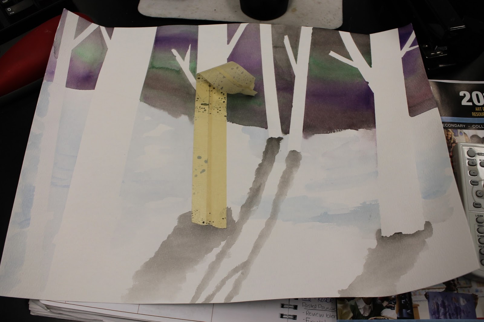 Art Room 104 Winter Birch Trees Continued...