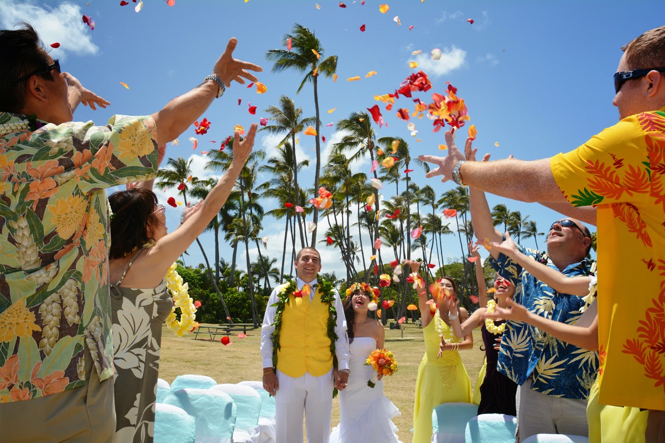 Hawaii Wedding Flowers Rose Petal Flower Shower