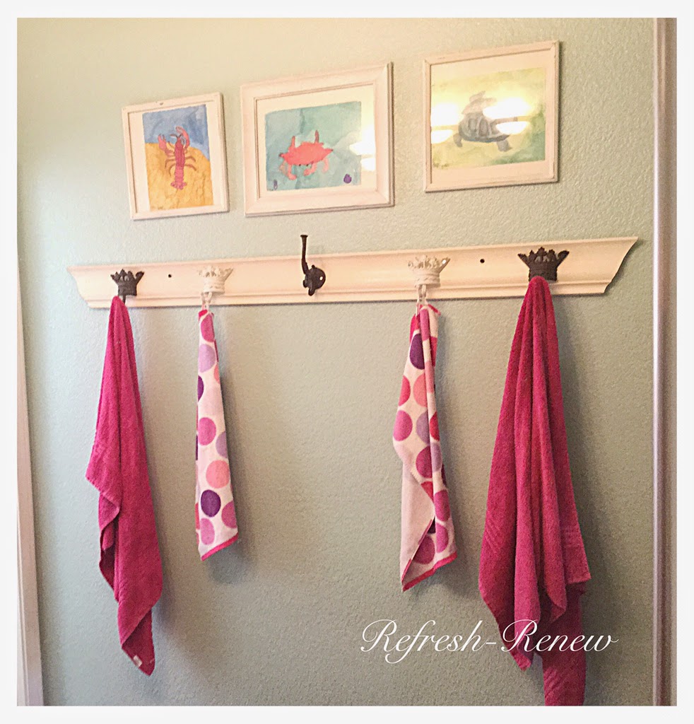 Refresh Renew {DIY} Simple Crown Towel Rack