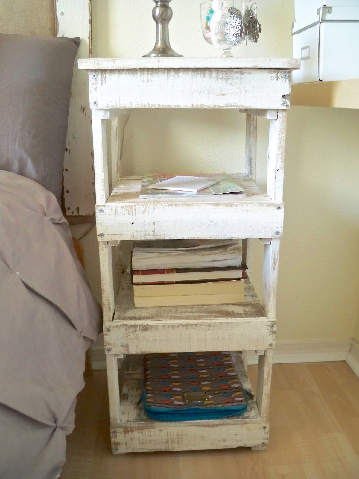 Be Sweetly Inspired DIY nightstand from old wood a free project!