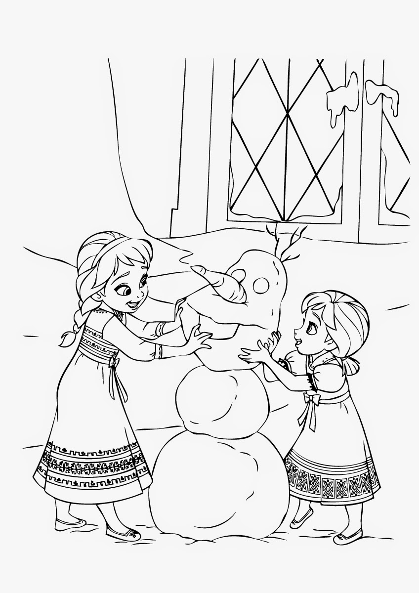 Anna and Elsa Coloring Pages to Print picture