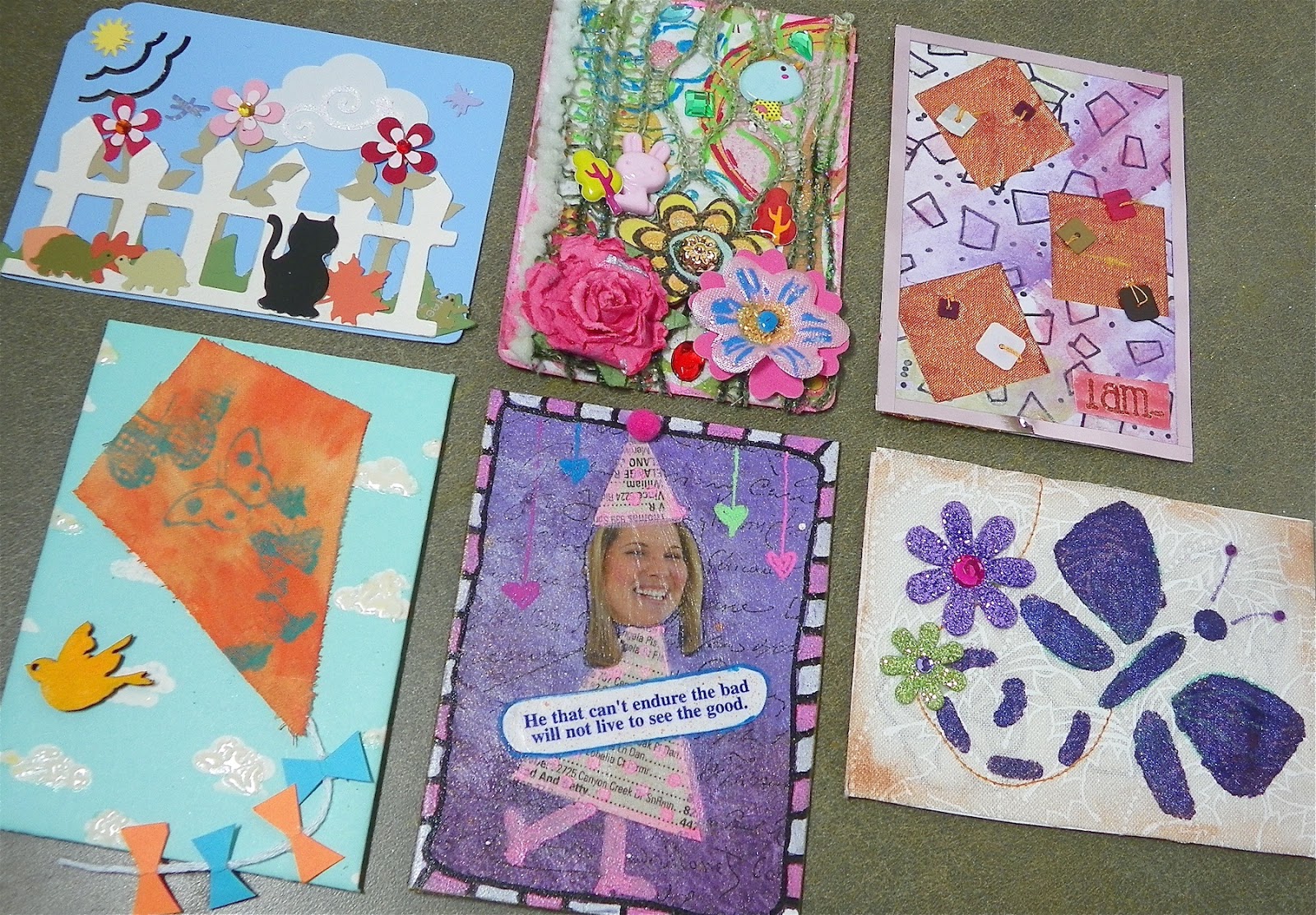 fabric artist trading cards