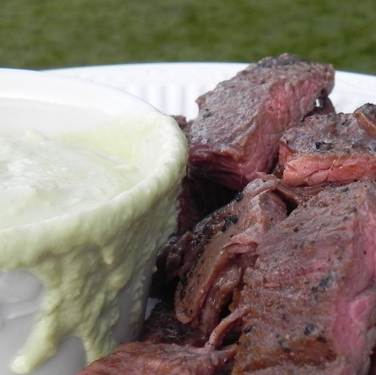 Gift of Simplicity Spicy Skirt Steak with Avocado Dipping Sauce