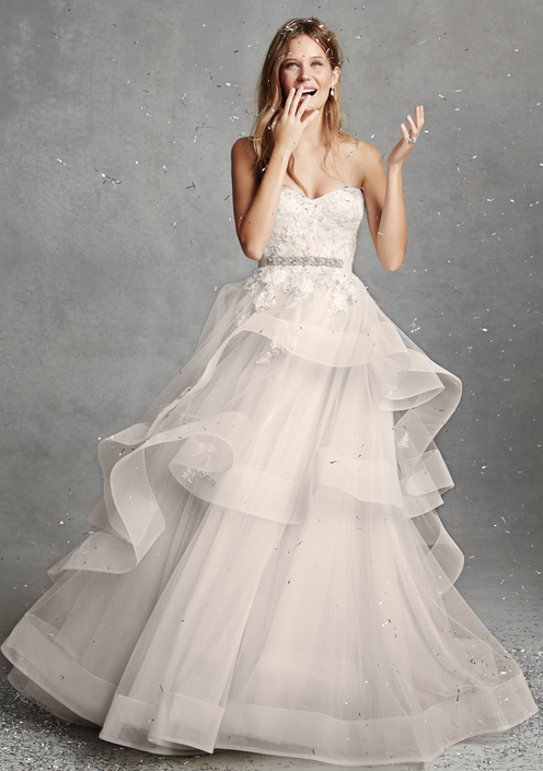 Monique Lhuillier Gold Wedding Dress