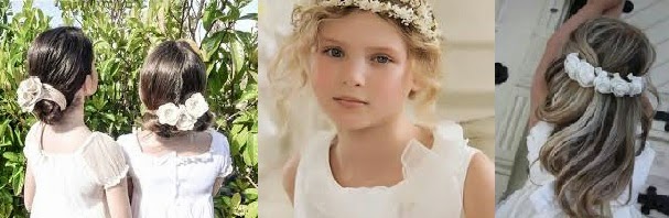 peinados con diademas de flores