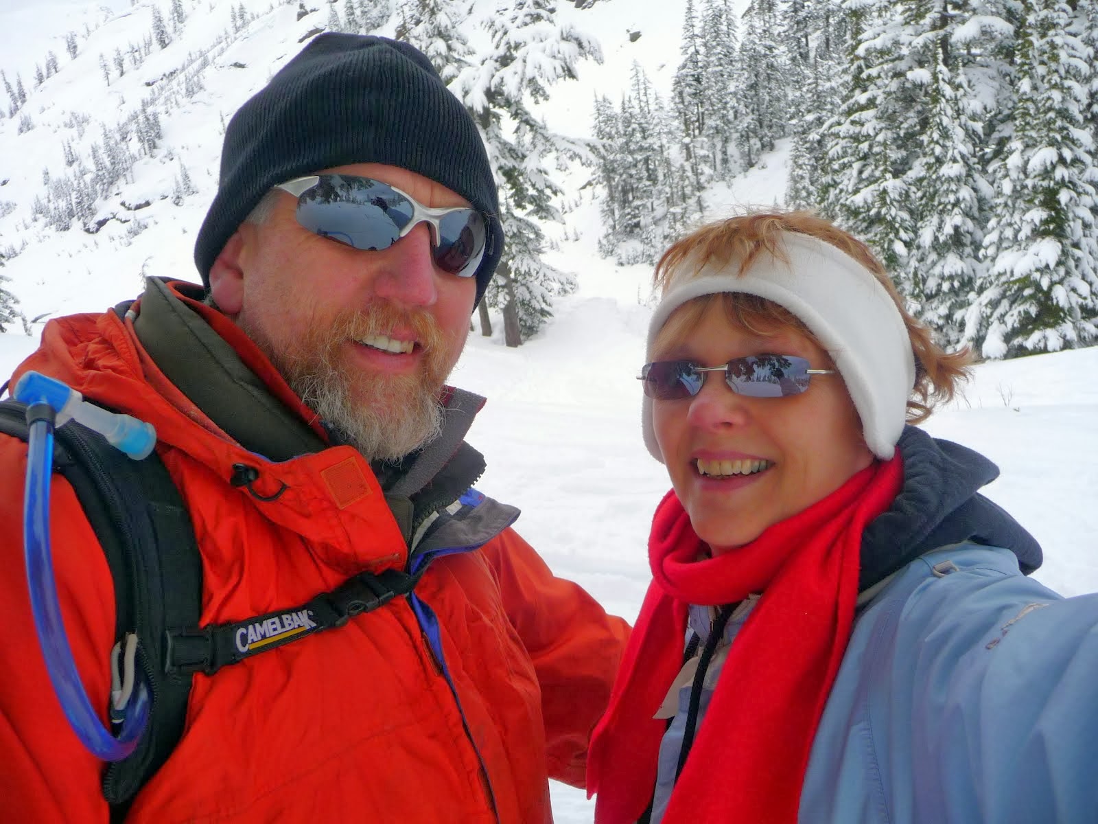 the loveburkes go snowshoeing