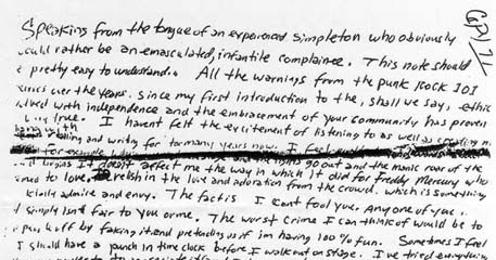 suicide note kurt cobain kick the bucket kurt cobain letter