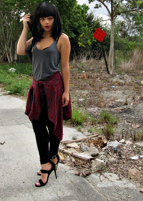 Quirky, Brown Chick: Victoria Mason | Quirky, Brown Love Black Wig With Bangs, Flannel Shirt