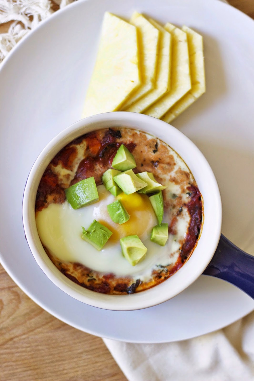 rochellerella Baked Eggs w/ Spicy Tomato Stew