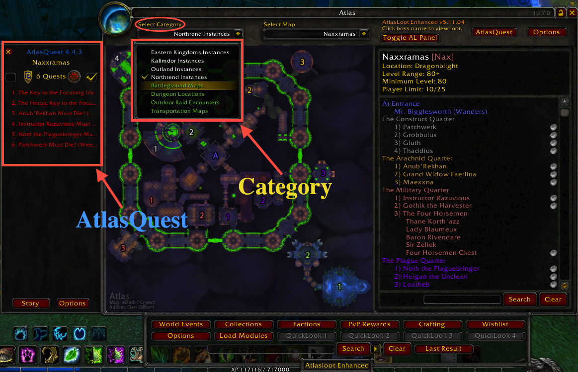 Addon Reviews Atlas/AtlasQuest TheWoWcrafters