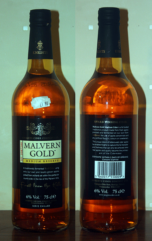 Cider Pages Knights Cider Company Malvern Gold Cider