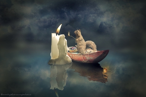 03-Candle-Even-Liu-Surreal-Photo-Manipulations-and-the-Lantern-www-designstack-co