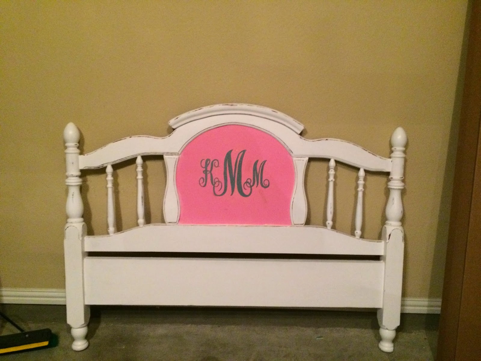 Hallie's HeART Monogrammed Headboard