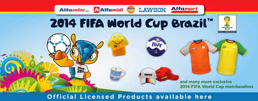 Alfamart official licensed merchandise FIFA piala dunia Brazil 2014