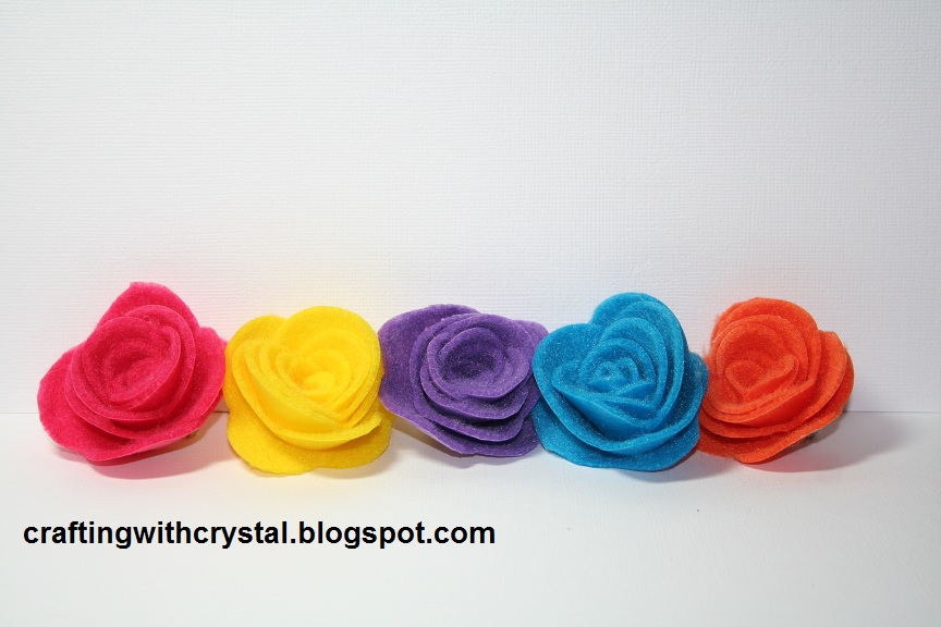Crafting With Crystal Cricut Felt Flowers