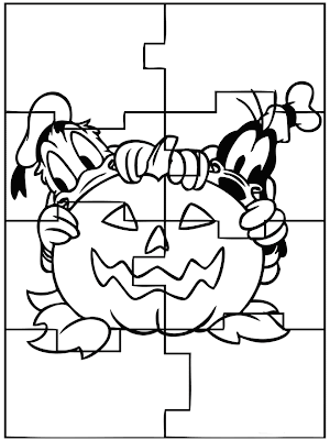 Halloween Puzzle Coloring Pages