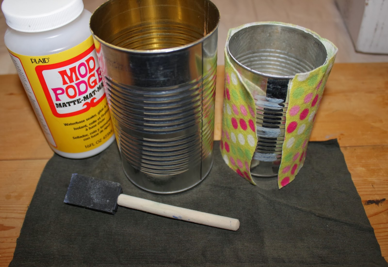 Aira Artistry Discovering 2014 Fabric Covered Tin Cans