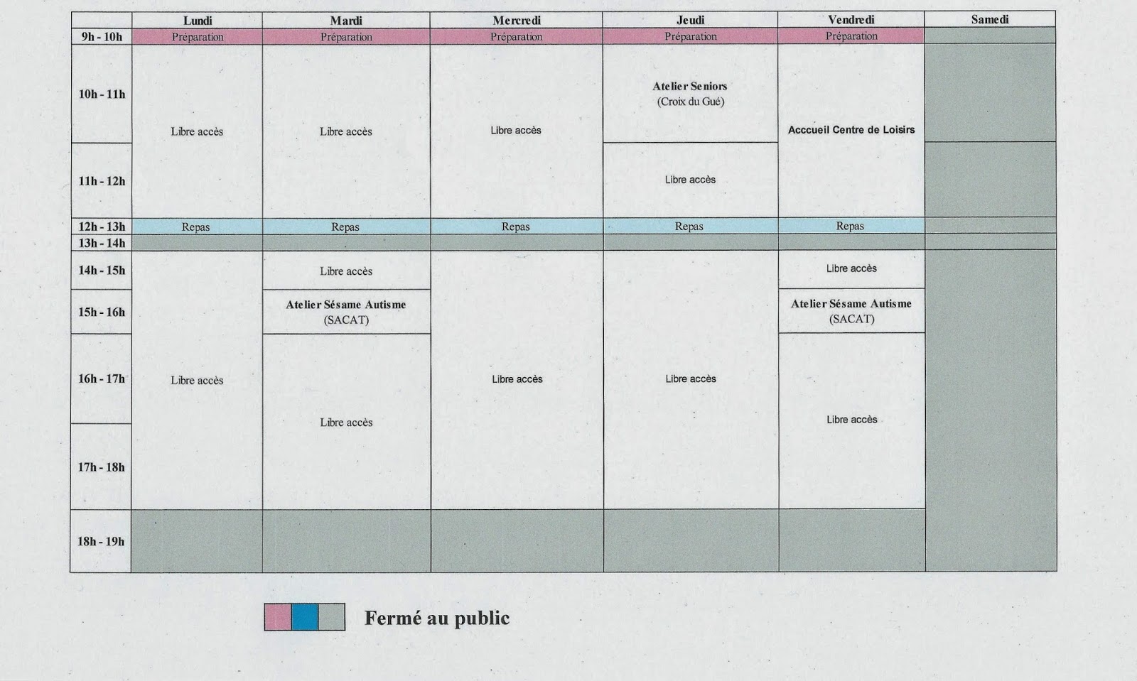 semaine du 25 au 29 août 2014